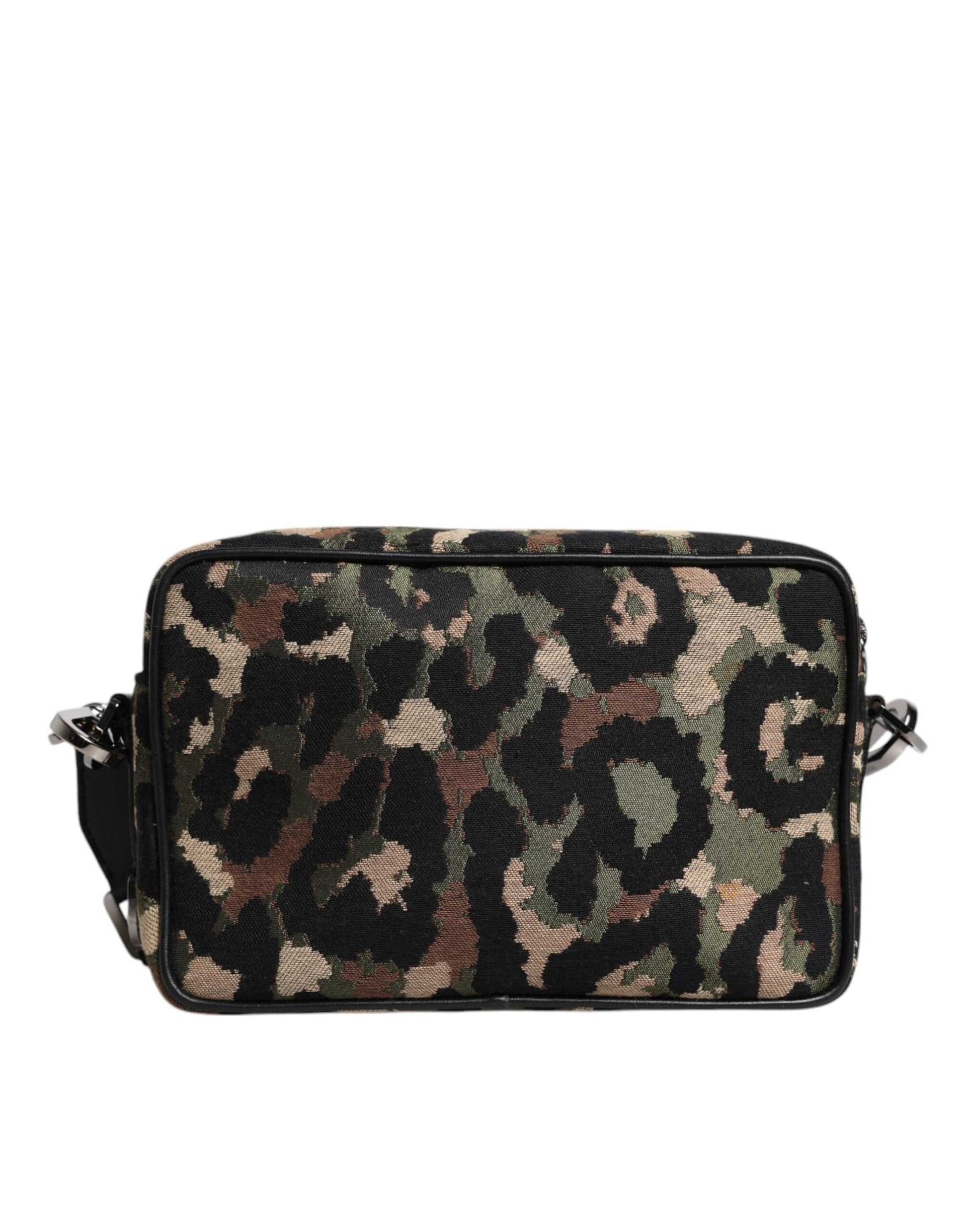 Dolce & Gabbana Dolce & Gabbana Multicolor Leopard Jacquard DG Logo Crossbody Bag