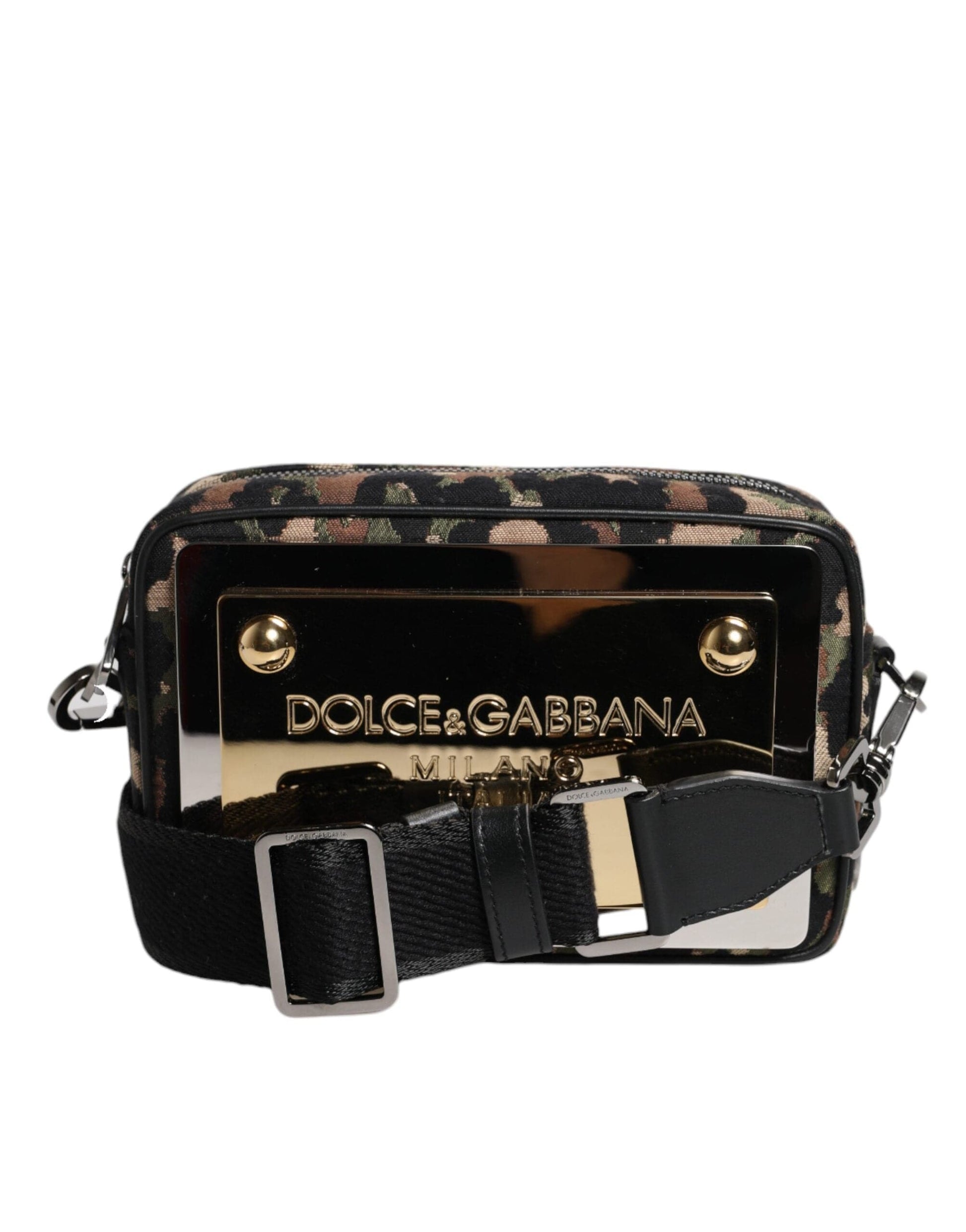 Dolce & Gabbana Dolce & Gabbana Multicolor Leopard Jacquard DG Logo Crossbody Bag