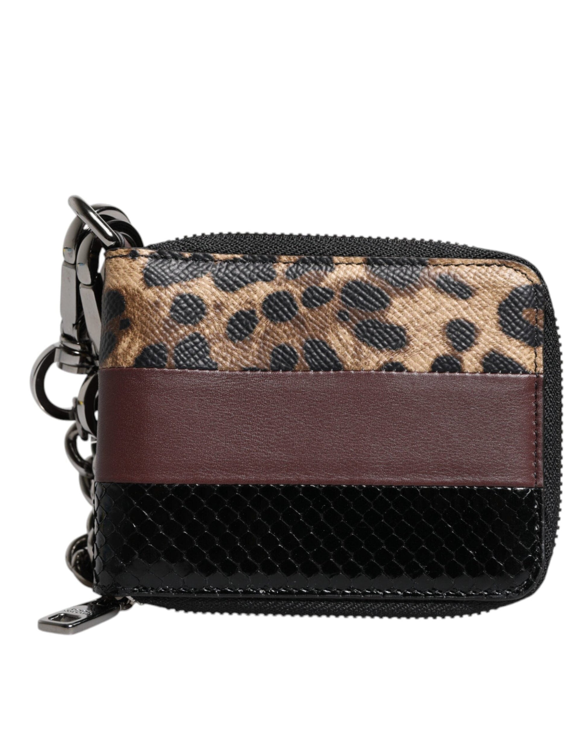 Dolce & Gabbana Dolce & Gabbana Multicolor Leopard Leather DG Bifold Card Holder Wallet