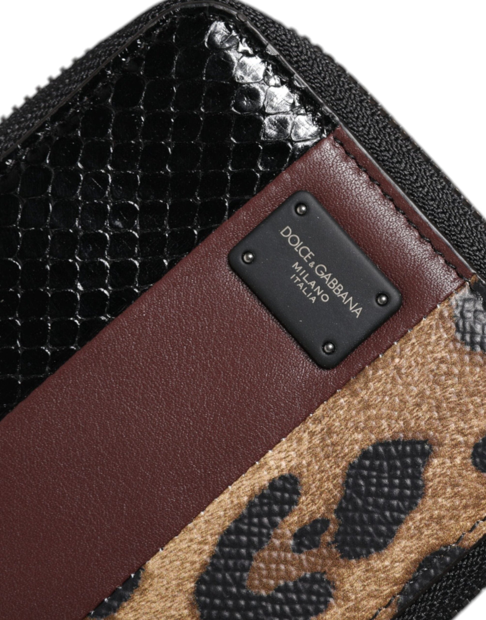 Dolce & Gabbana Dolce & Gabbana Multicolor Leopard Leather DG Bifold Card Holder Wallet