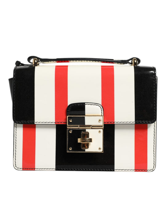 Dolce & Gabbana Dolce & Gabbana Multicolor Stripes Leather Crossbody Bag