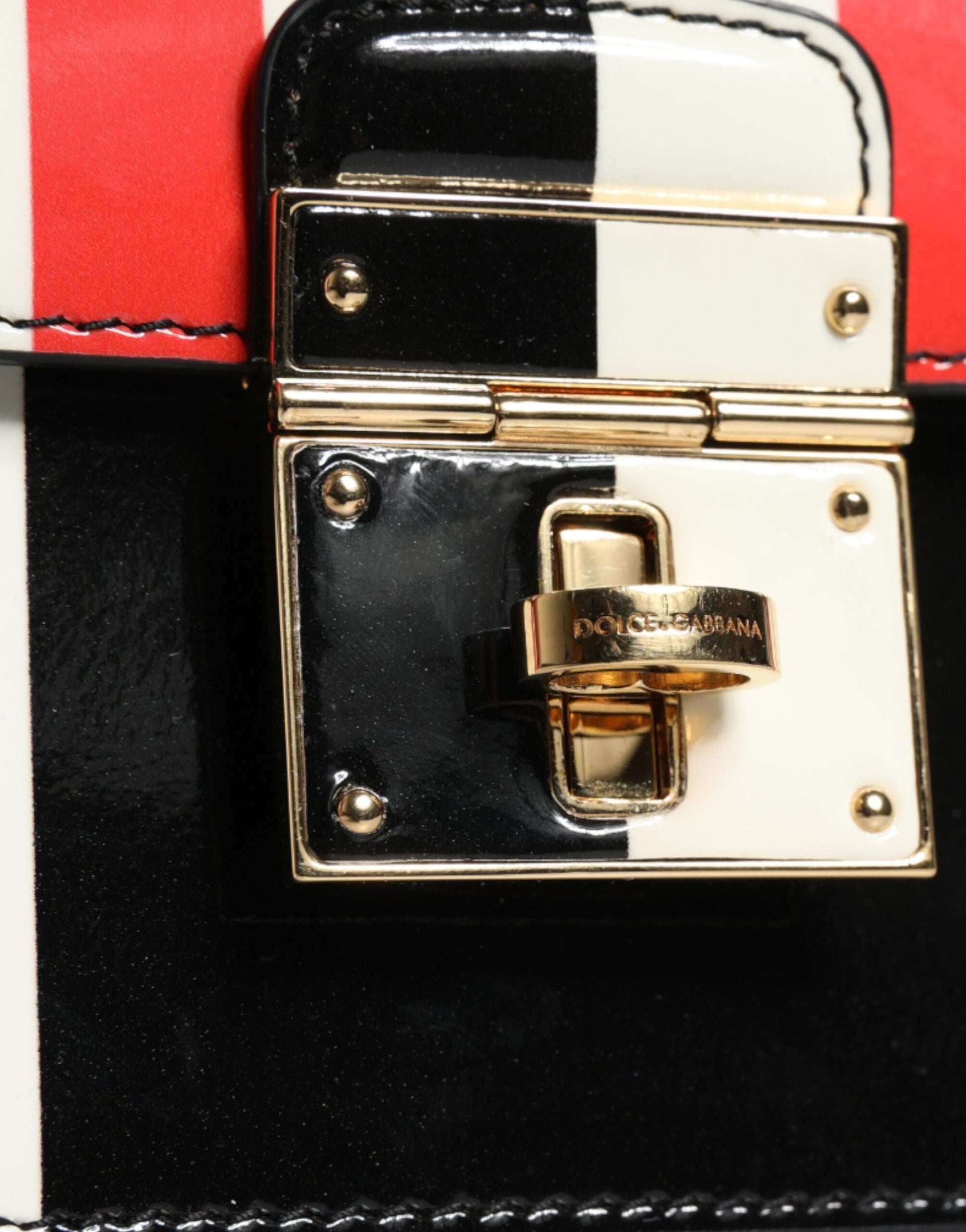 Dolce & Gabbana Dolce & Gabbana Multicolor Stripes Leather Crossbody Bag