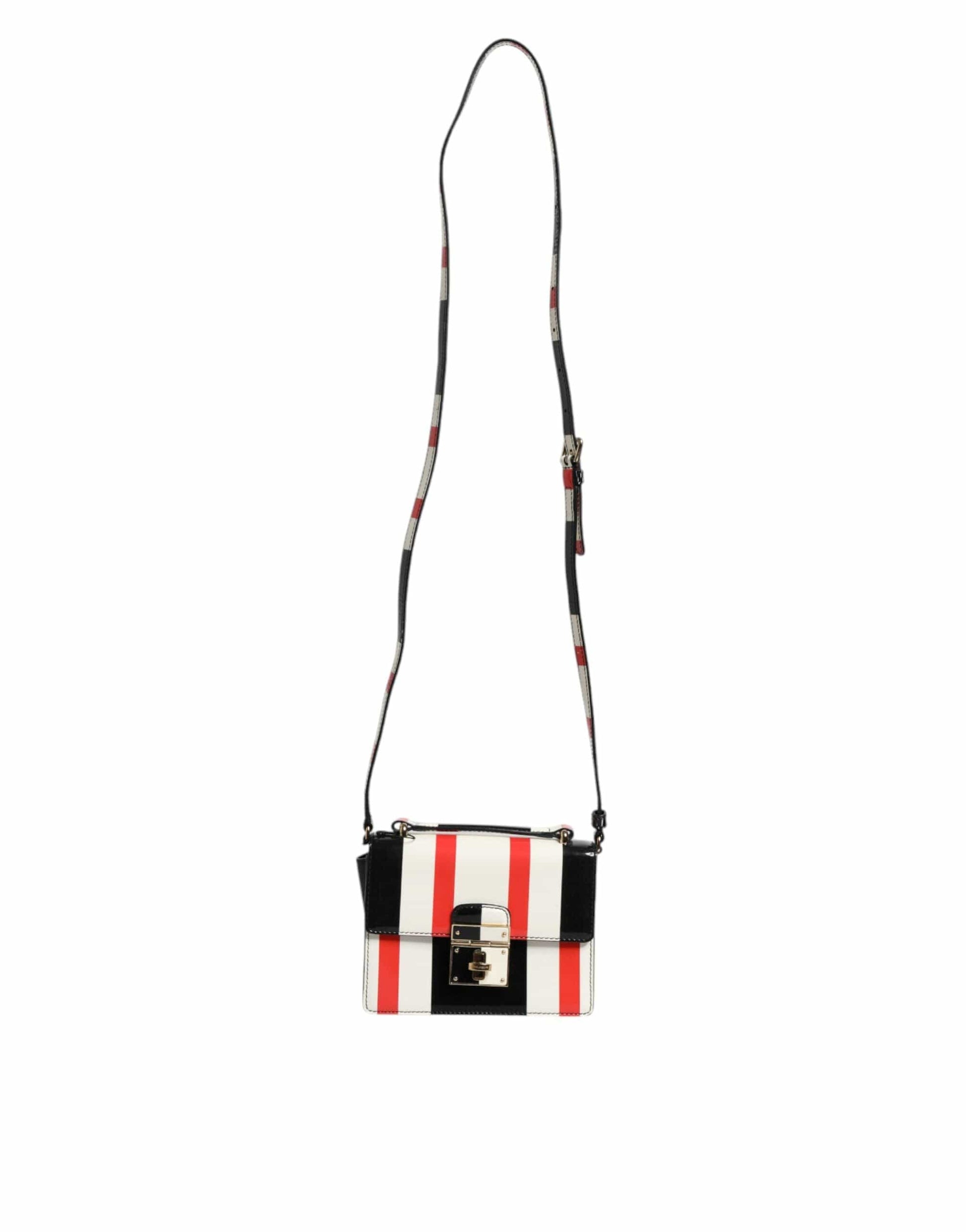 Dolce & Gabbana Dolce & Gabbana Multicolor Stripes Leather Crossbody Bag