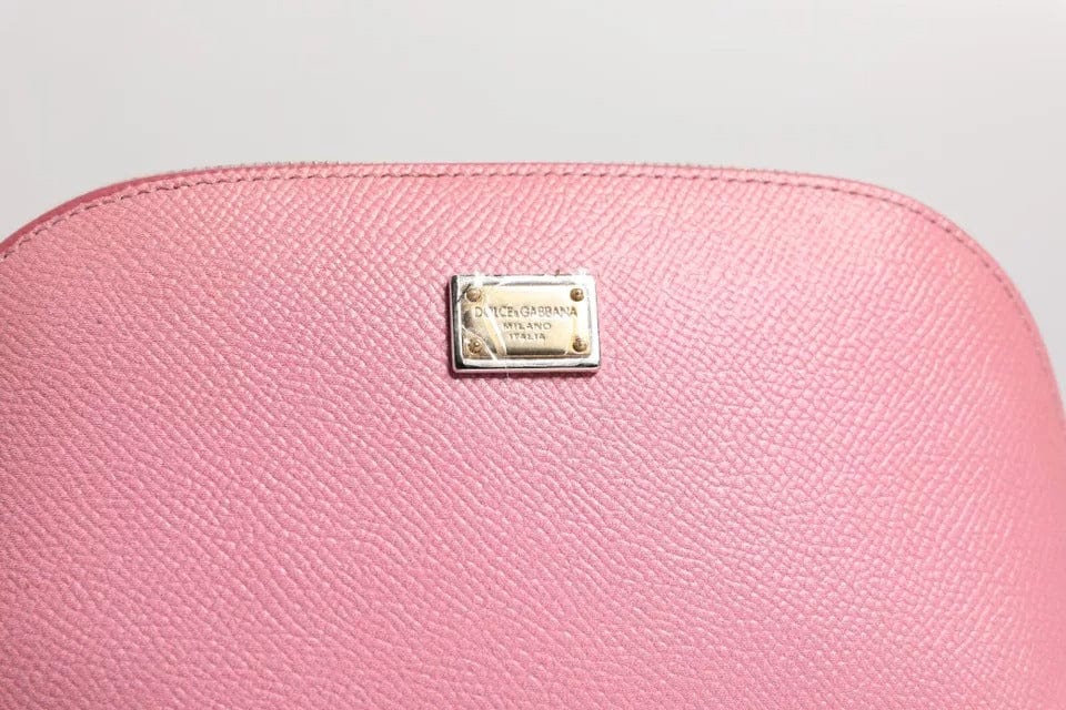 Dolce & Gabbana Dolce & Gabbana Pink Leather DG Logo Zip Around Hand Purse Pouch Wallet
