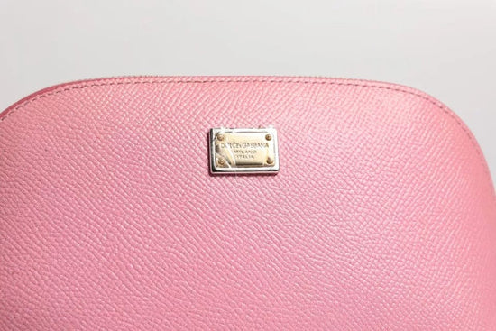 Dolce & Gabbana Dolce & Gabbana Pink Leather DG Logo Zip Around Hand Purse Pouch Wallet