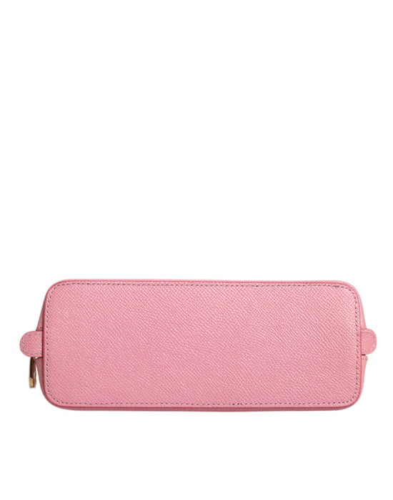 Dolce & Gabbana Dolce & Gabbana Pink Leather DG Logo Zip Around Hand Purse Pouch Wallet