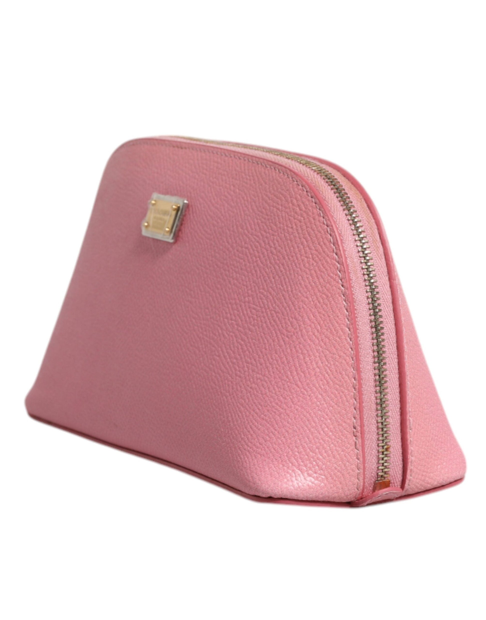 Dolce & Gabbana Dolce & Gabbana Pink Leather DG Logo Zip Around Hand Purse Pouch Wallet