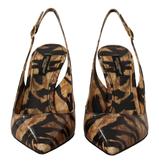 Dolce & Gabbana Dolce & Gabbana Tiger Pattern Slingback Heels Pumps