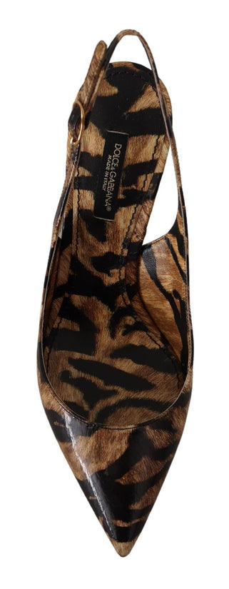 Dolce & Gabbana Dolce & Gabbana Tiger Pattern Slingback Heels Pumps