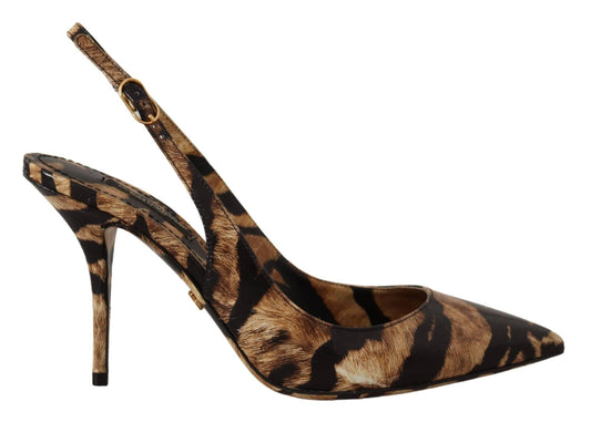 Dolce & Gabbana Dolce & Gabbana Tiger Pattern Slingback Heels Pumps