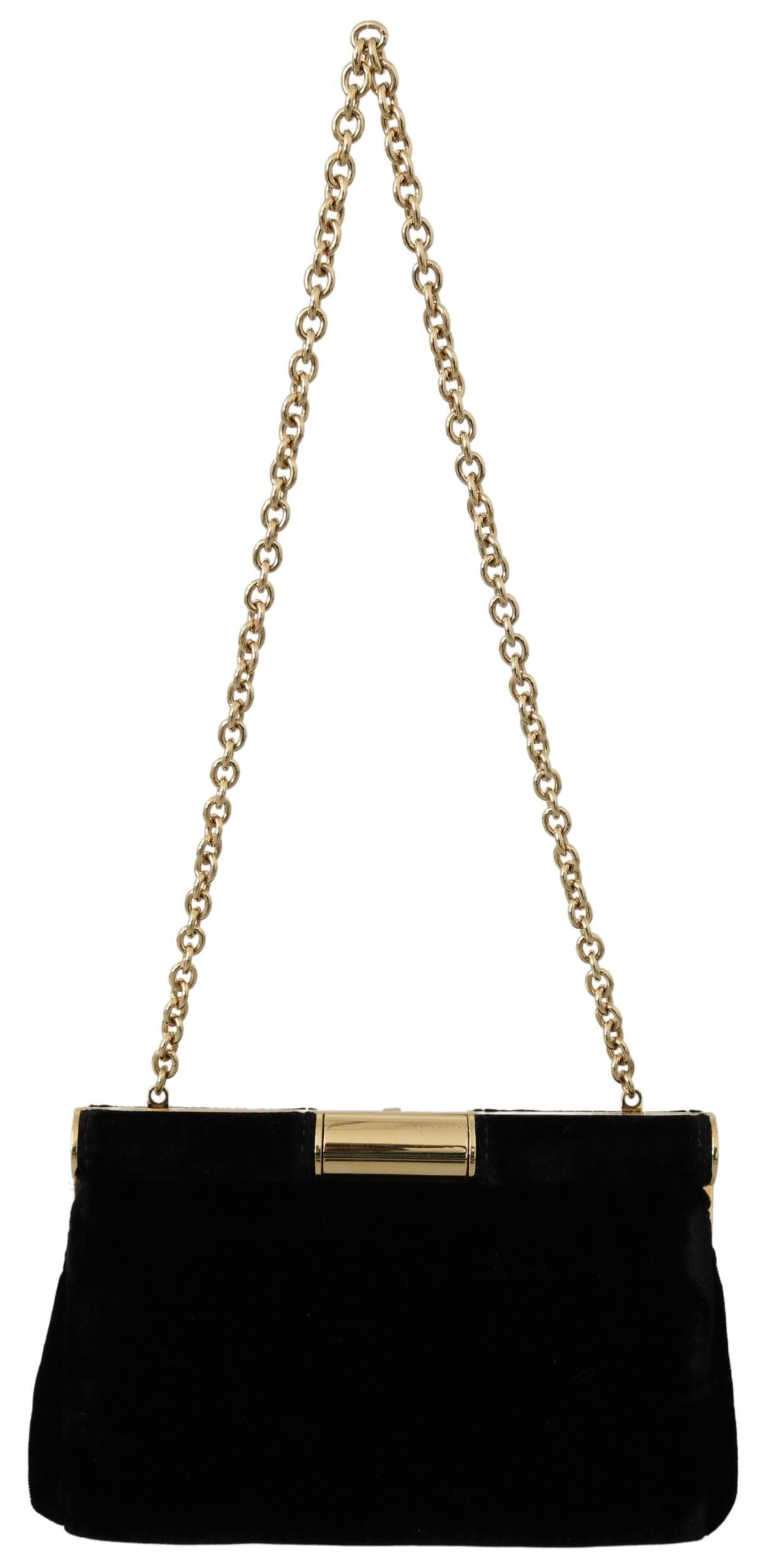 Dolce & Gabbana Dolce & Gabbana Velvet Evening Party Crossbody with Crystal Studs