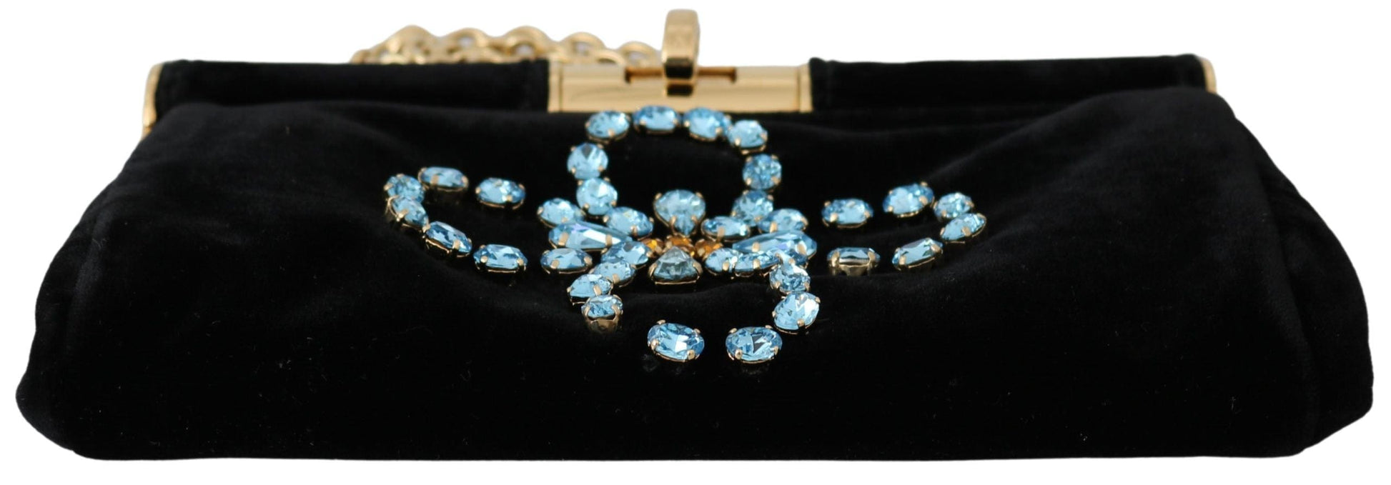 Dolce & Gabbana Dolce & Gabbana Velvet Evening Party Crossbody with Crystal Studs