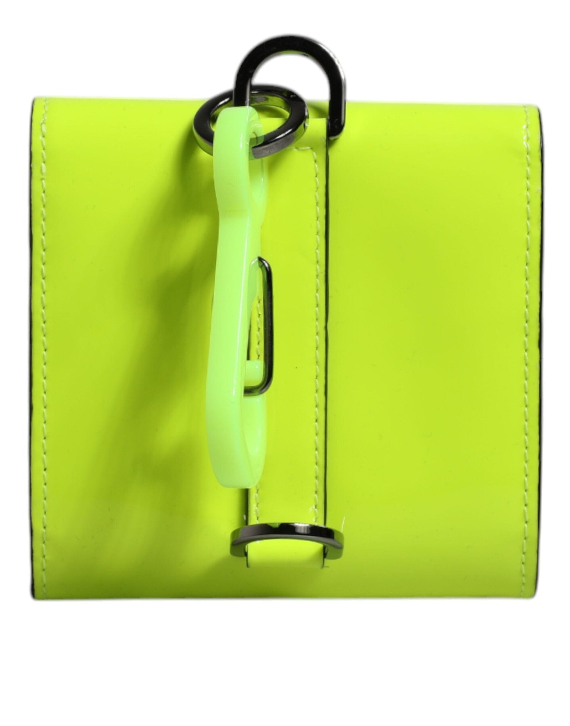 Dolce & Gabbana Dolce & Gabbana Yellow Green Bifold DG Logo Neck Strap Cardholder Wallet