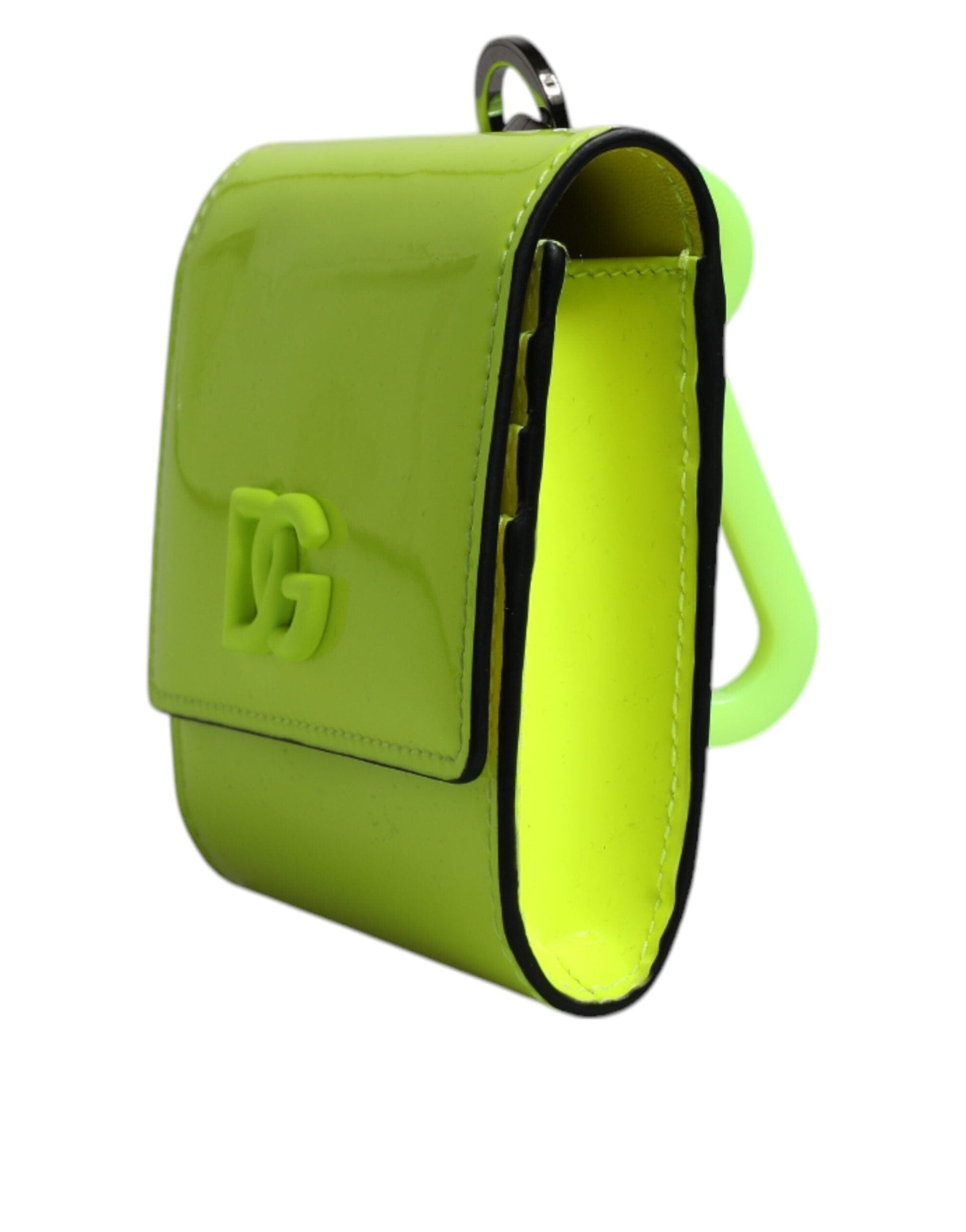 Dolce & Gabbana Dolce & Gabbana Yellow Green Bifold DG Logo Neck Strap Cardholder Wallet