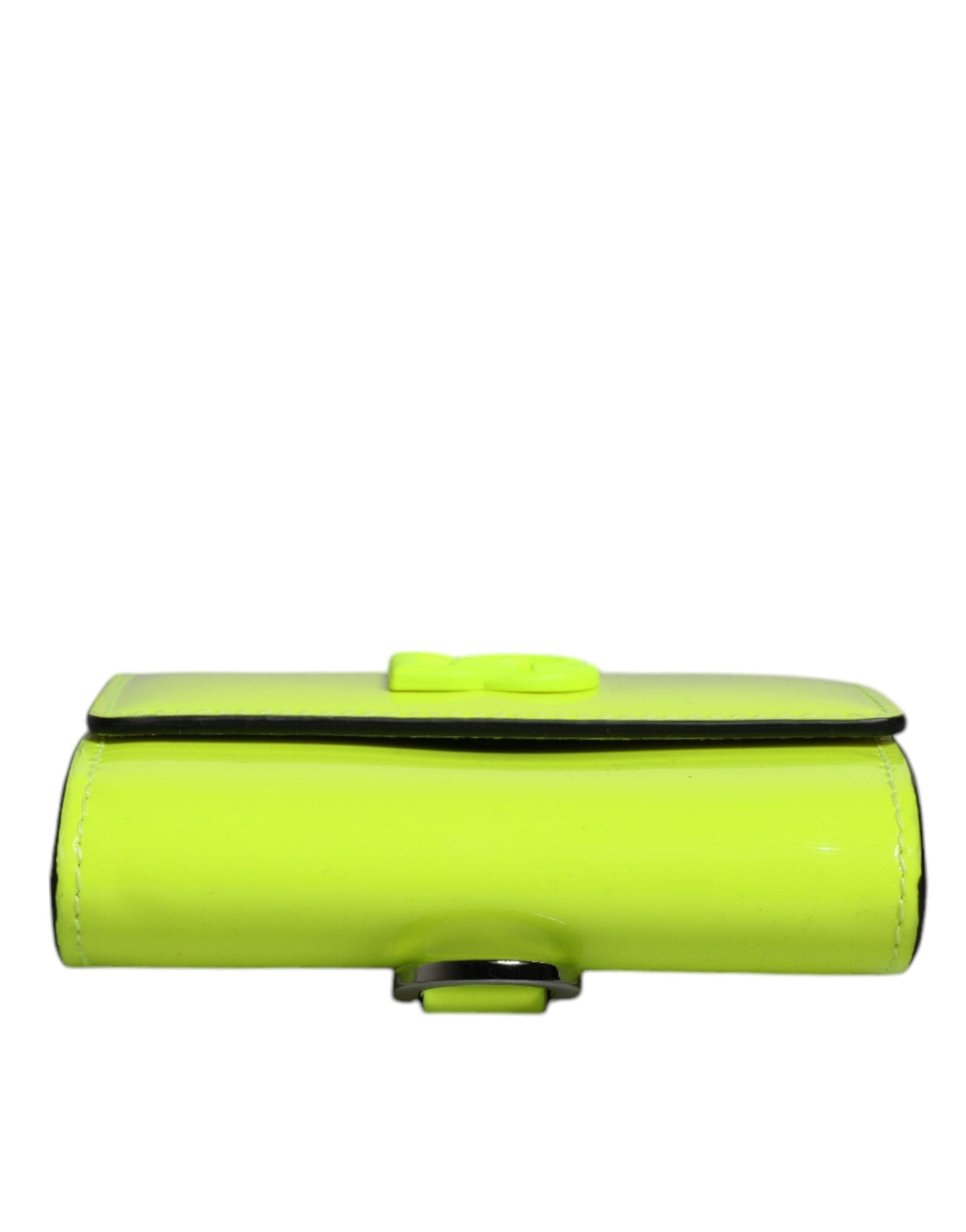 Dolce & Gabbana Dolce & Gabbana Yellow Green Bifold DG Logo Neck Strap Cardholder Wallet