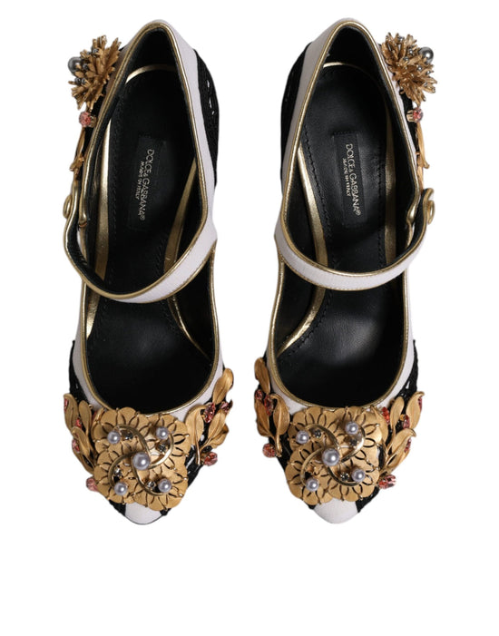 Dolce & Gabbana EU35.5/US5.5 Dolce & Gabbana Multicolor Embellished Heels Pumps Shoes
