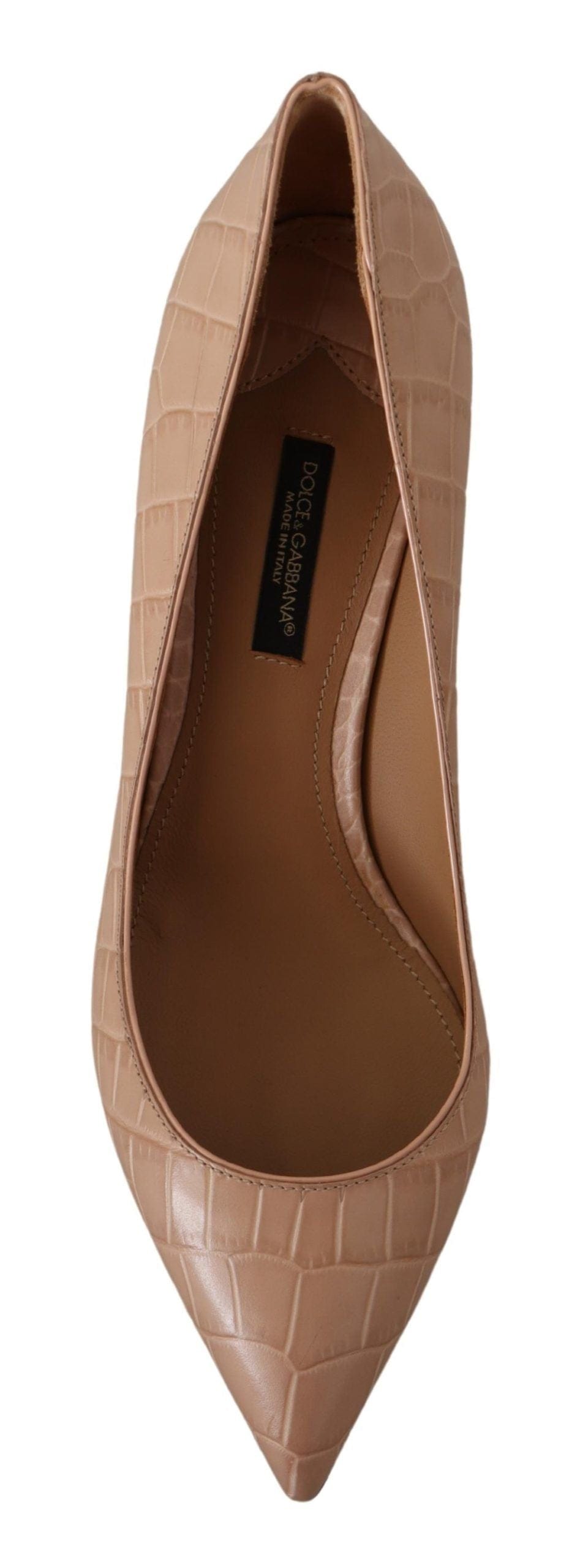 Dolce & Gabbana EU36.5/US6 Dolce & Gabbana Elegant Beige Leather Pumps