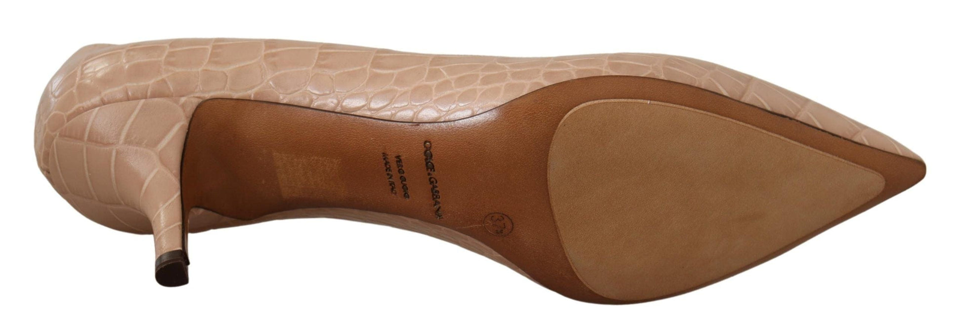Dolce & Gabbana EU36.5/US6 Dolce & Gabbana Elegant Beige Leather Pumps