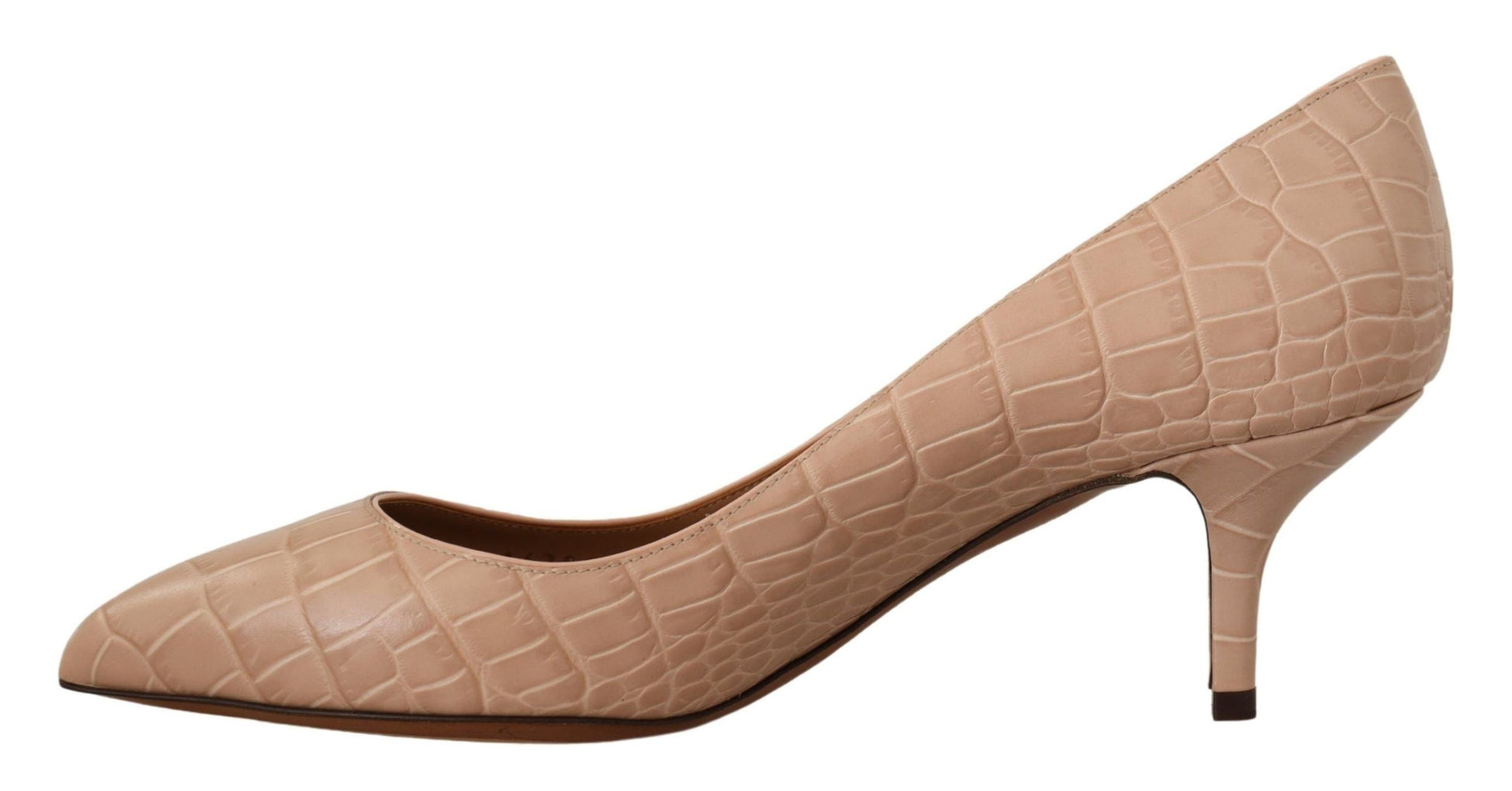 Dolce & Gabbana EU36.5/US6 Dolce & Gabbana Elegant Beige Leather Pumps