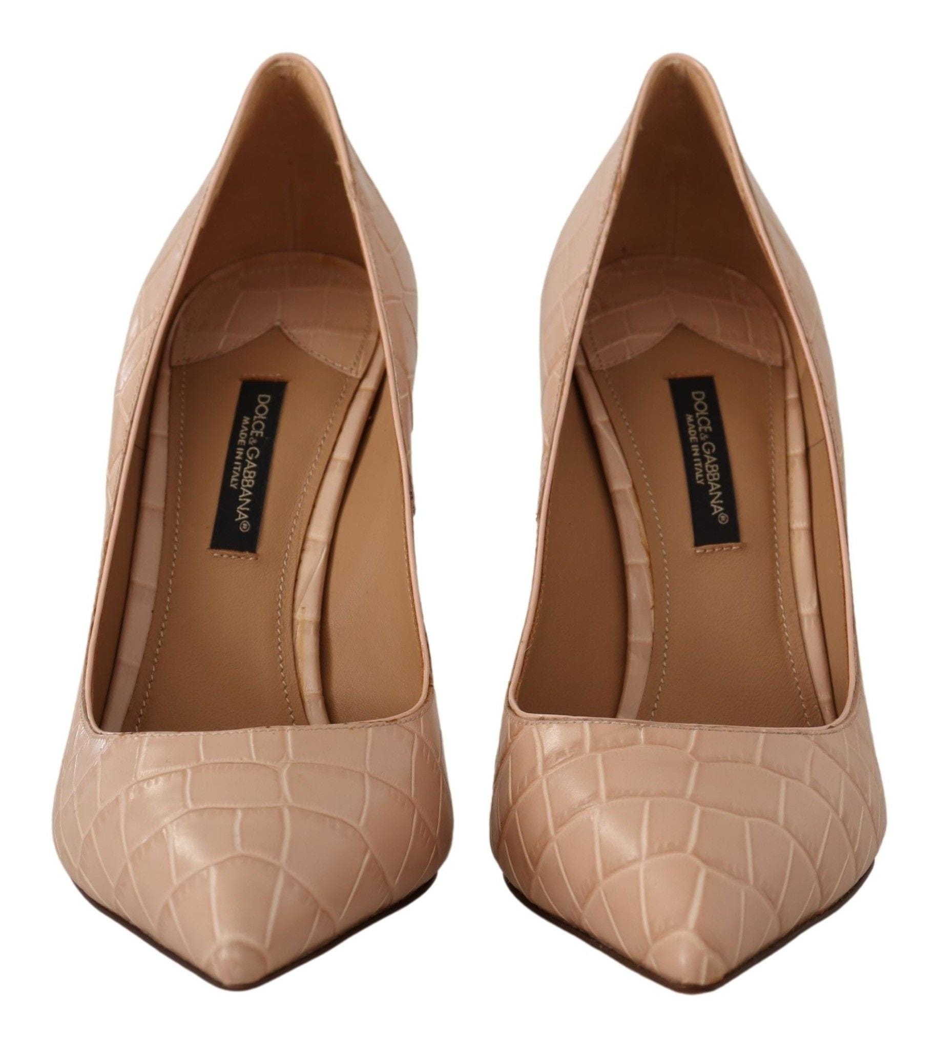 Dolce & Gabbana EU36.5/US6 Dolce & Gabbana Elegant Beige Nude Leather Pumps