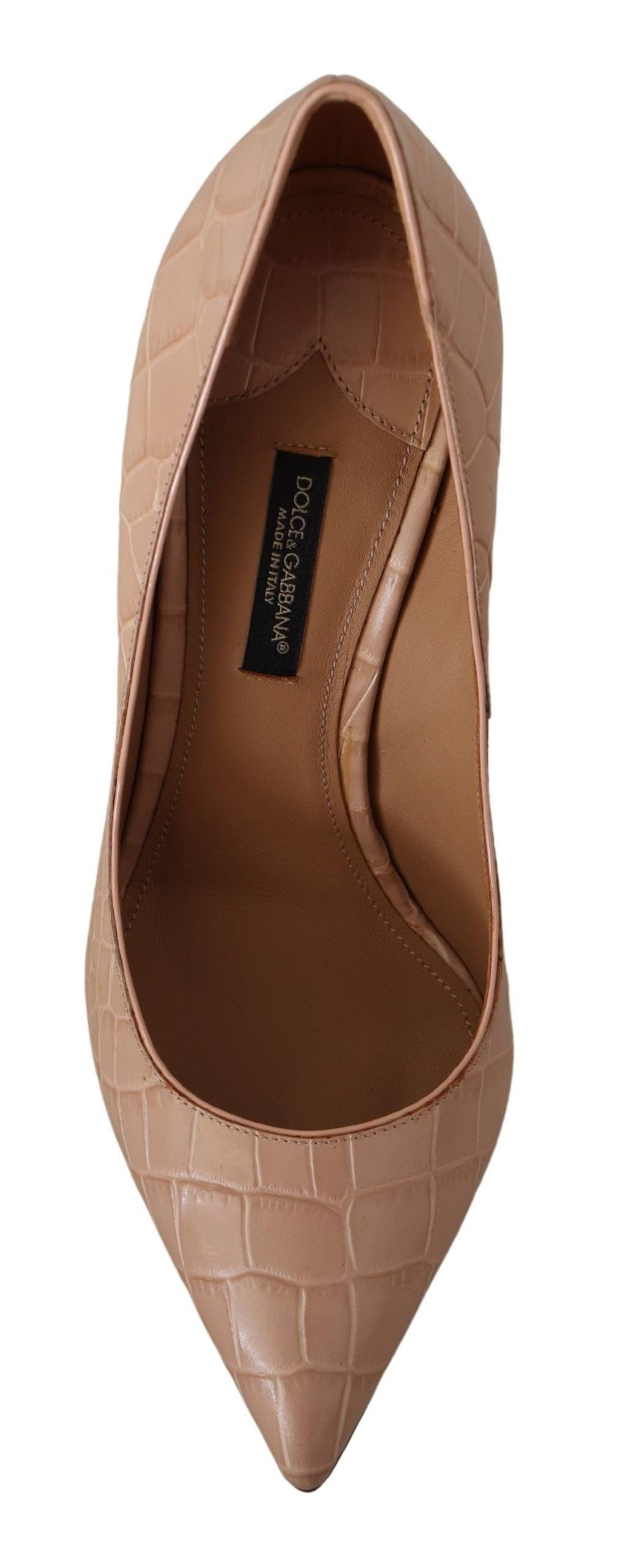 Dolce & Gabbana EU36.5/US6 Dolce & Gabbana Elegant Beige Nude Leather Pumps