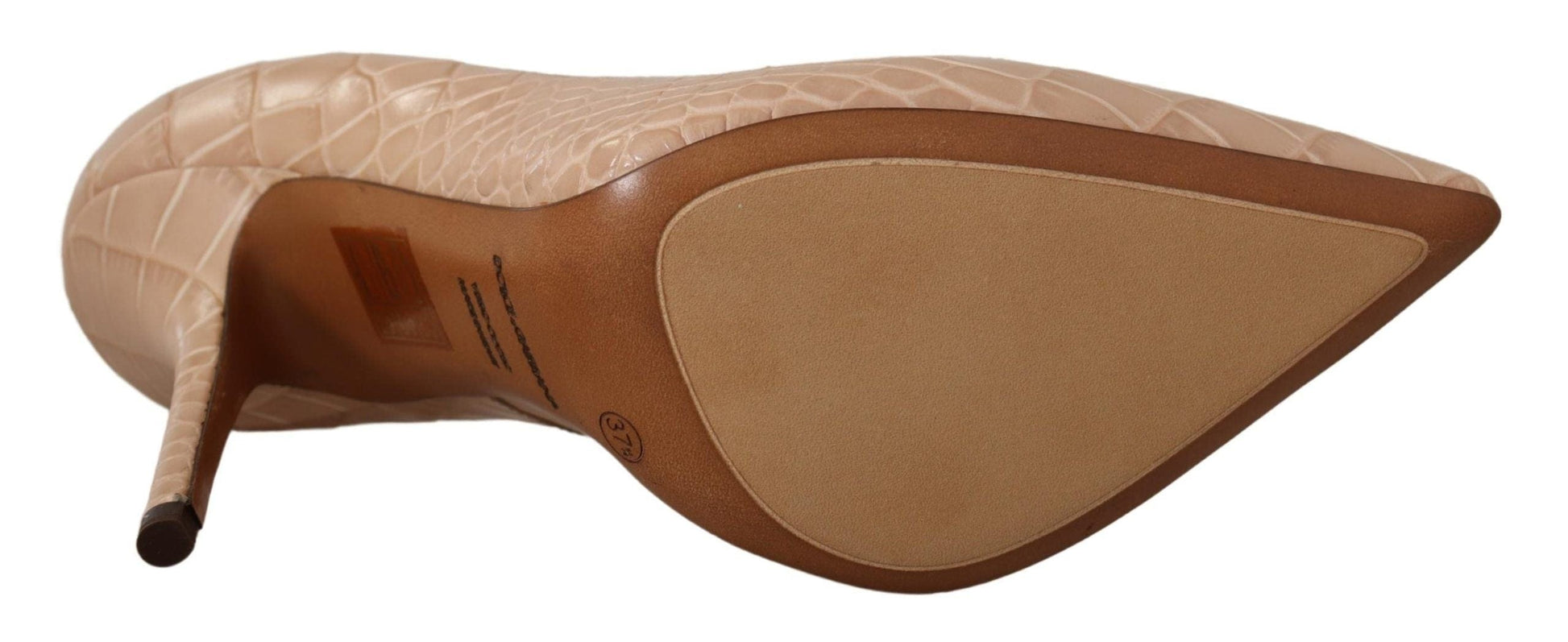 Dolce & Gabbana EU36.5/US6 Dolce & Gabbana Elegant Beige Nude Leather Pumps