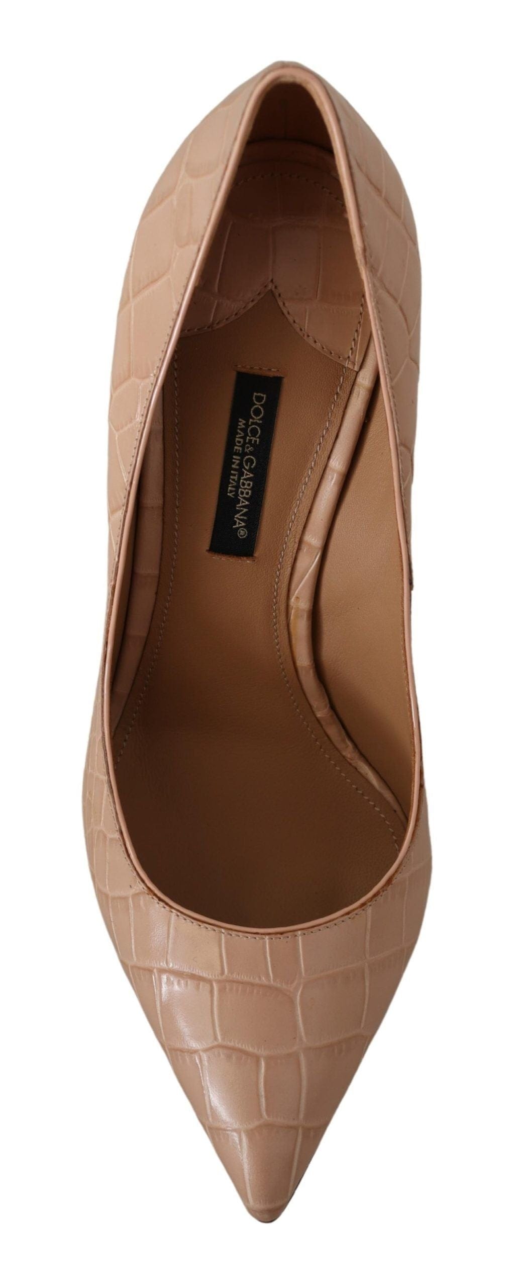 Dolce & Gabbana EU36.5/US6 Dolce & Gabbana Elegant Beige Nude Leather Pumps