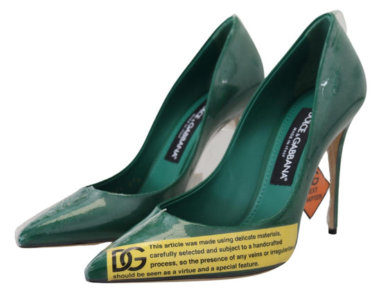 Dolce & Gabbana EU36/US5.5 Dolce & Gabbana Emerald Elegance Leather Heels Pumps