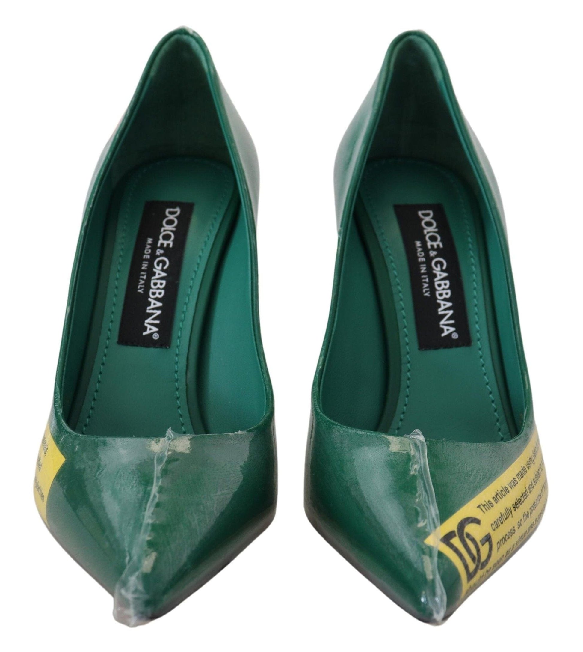 Dolce & Gabbana EU36/US5.5 Dolce & Gabbana Emerald Elegance Leather Heels Pumps