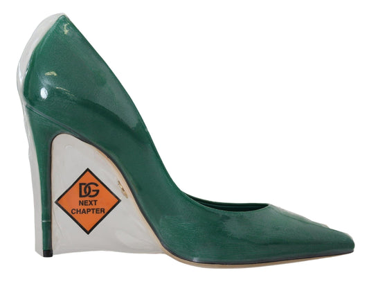 Dolce & Gabbana EU36/US5.5 Dolce & Gabbana Emerald Elegance Leather Heels Pumps