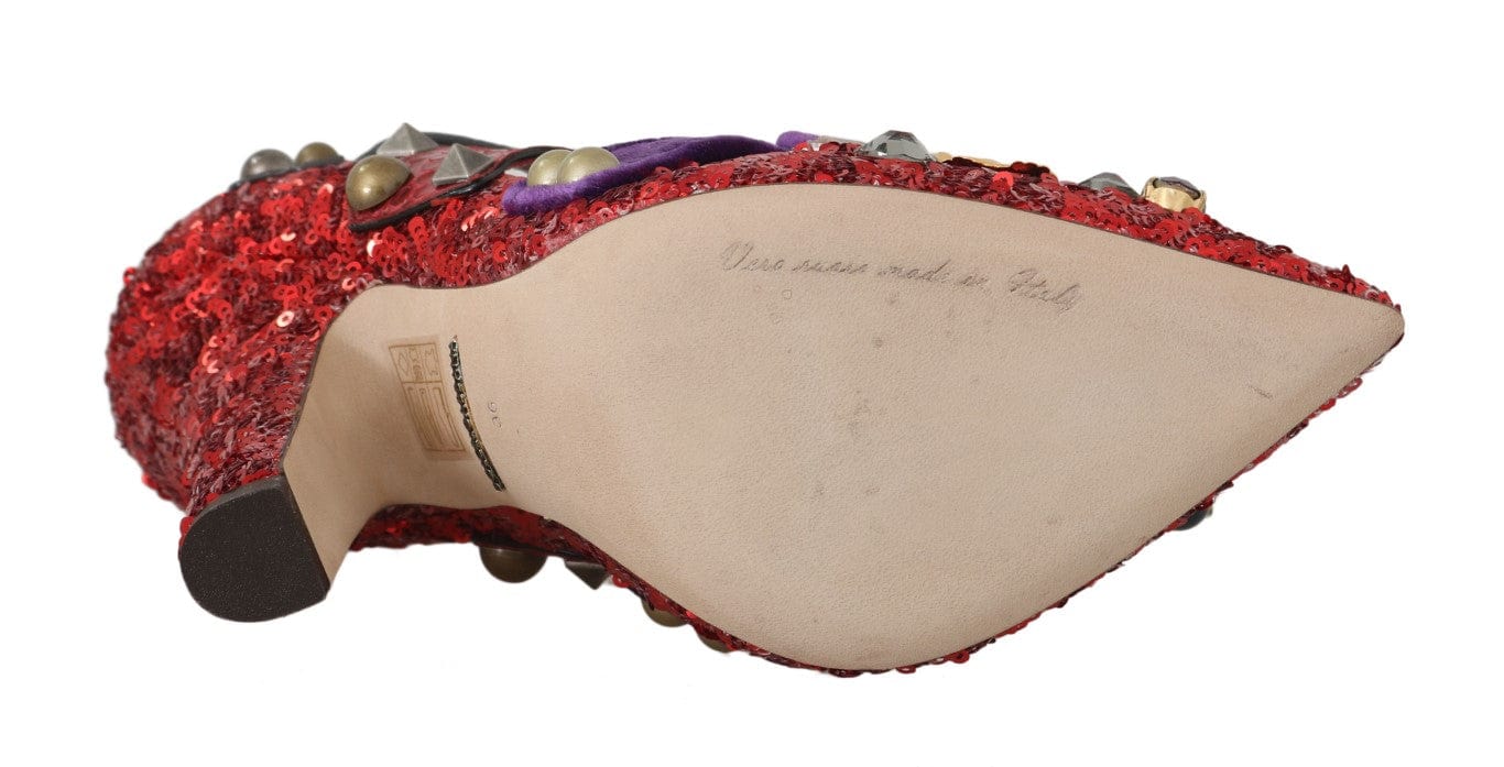 Dolce & Gabbana EU36/US5.5 Dolce & Gabbana Red Bellucci Alta Moda Embellished Pumps