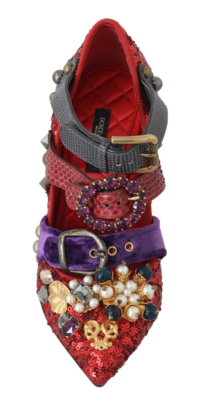 Dolce & Gabbana EU36/US5.5 Dolce & Gabbana Red Bellucci Alta Moda Embellished Pumps