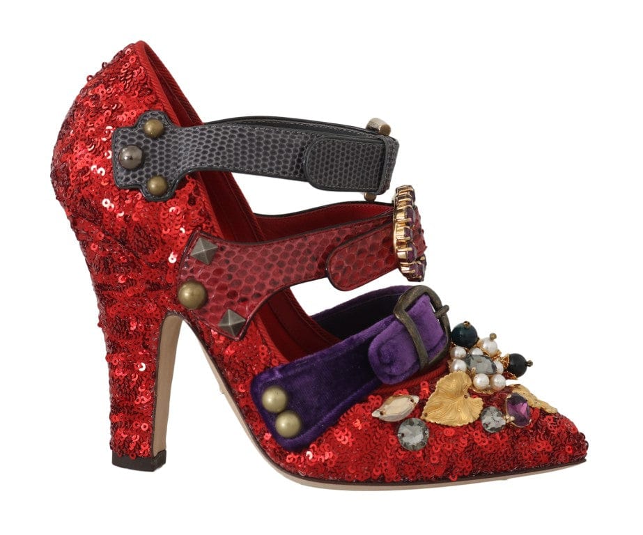 Dolce & Gabbana EU36/US5.5 Dolce & Gabbana Red Bellucci Alta Moda Embellished Pumps