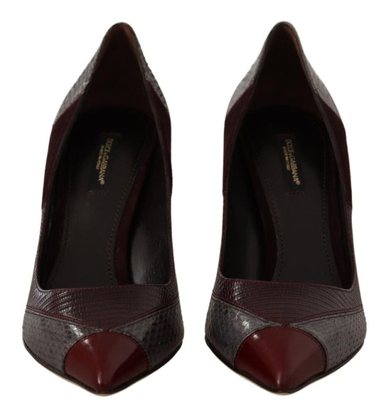 Dolce & Gabbana EU37.5/US7 Dolce & Gabbana Multicolor Exotic Leather Heels Pumps