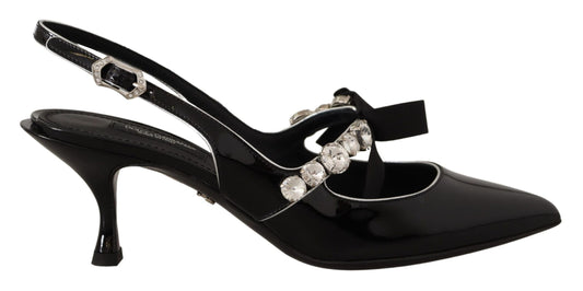 Dolce & Gabbana EU37/US6.5 Dolce & Gabbana Elegant Crystal Slingback Heels Pump