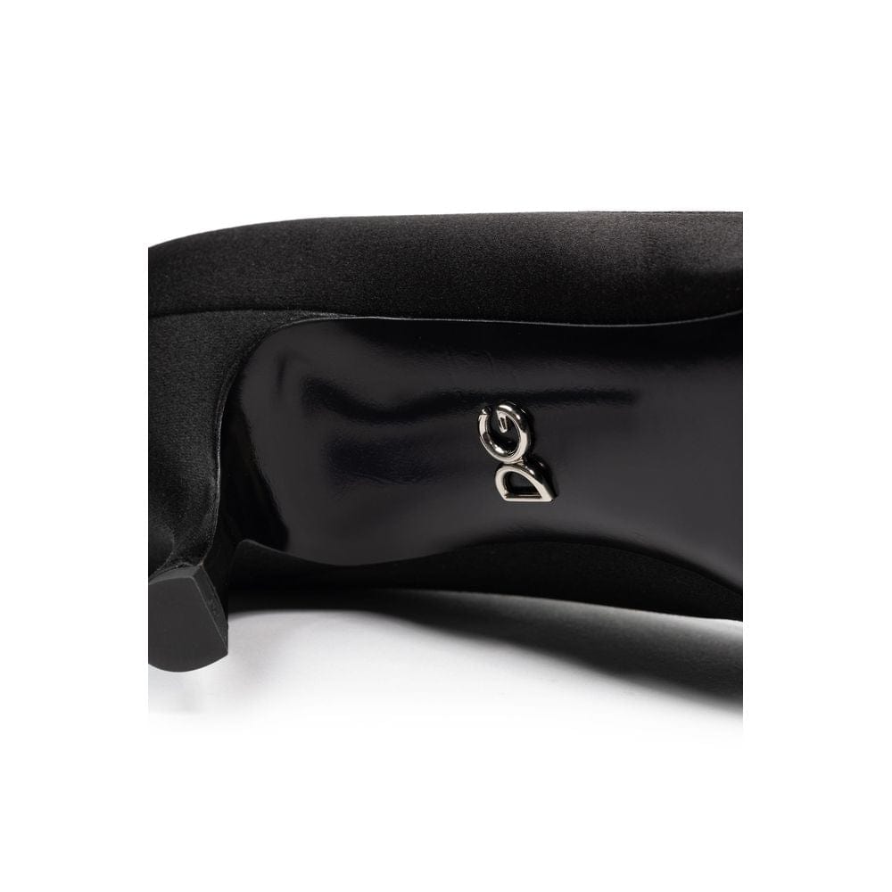 Dolce & Gabbana EU38.5/US8.5 Dolce & Gabbana Black Viscose Pump