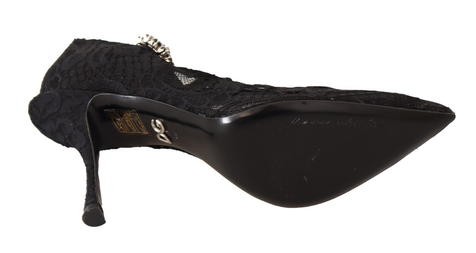 Dolce & Gabbana EU38/US7.5 Dolce & Gabbana Elegant Black Lace Stiletto Pumps