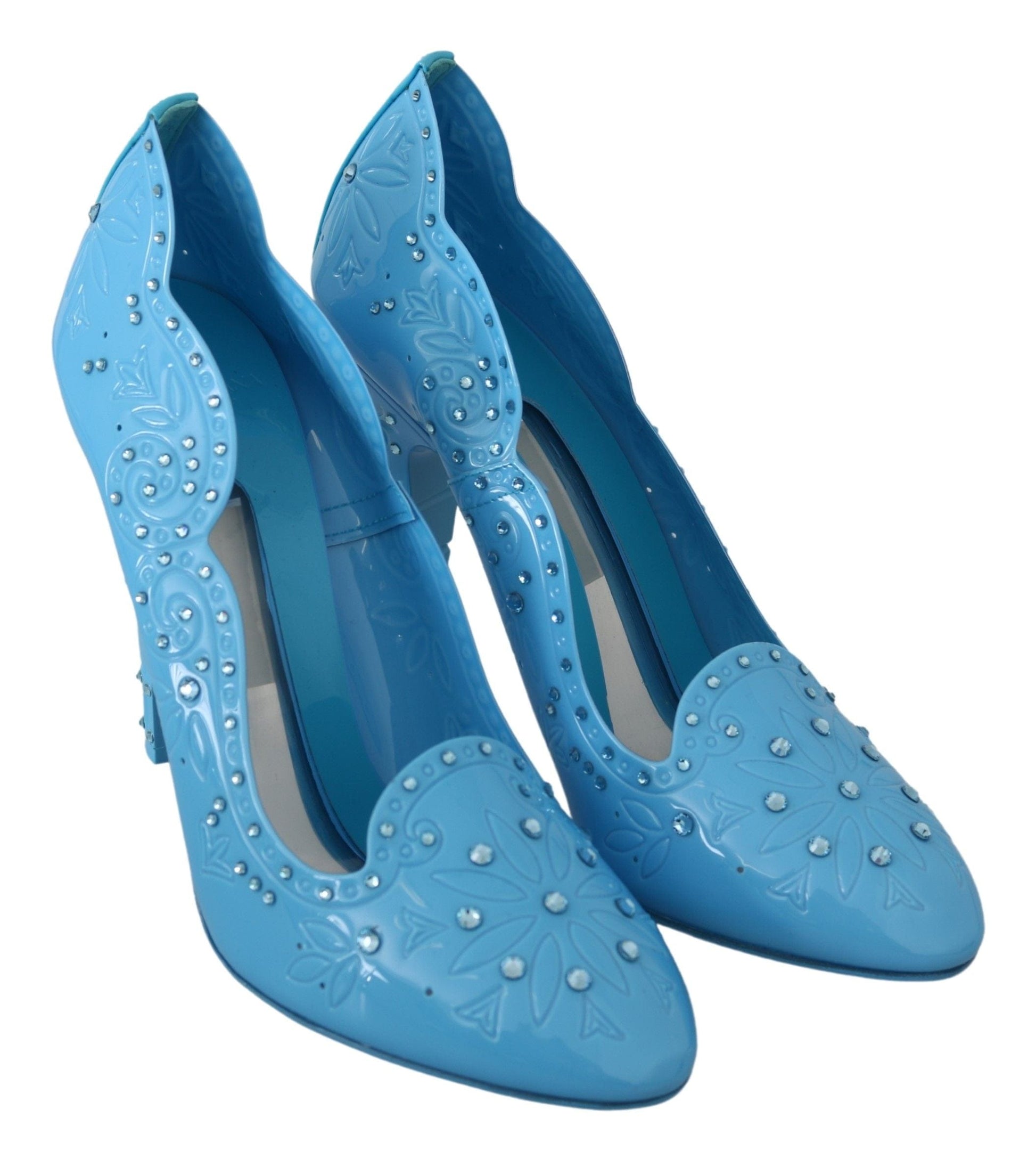 Dolce & Gabbana EU39/US8.5 Dolce & Gabbana Crystal Embellished Blue Cinderella Pumps