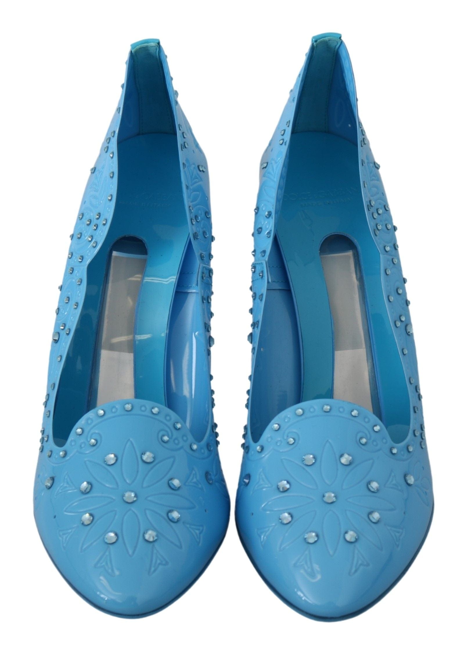 Dolce & Gabbana EU39/US8.5 Dolce & Gabbana Crystal Embellished Blue Cinderella Pumps