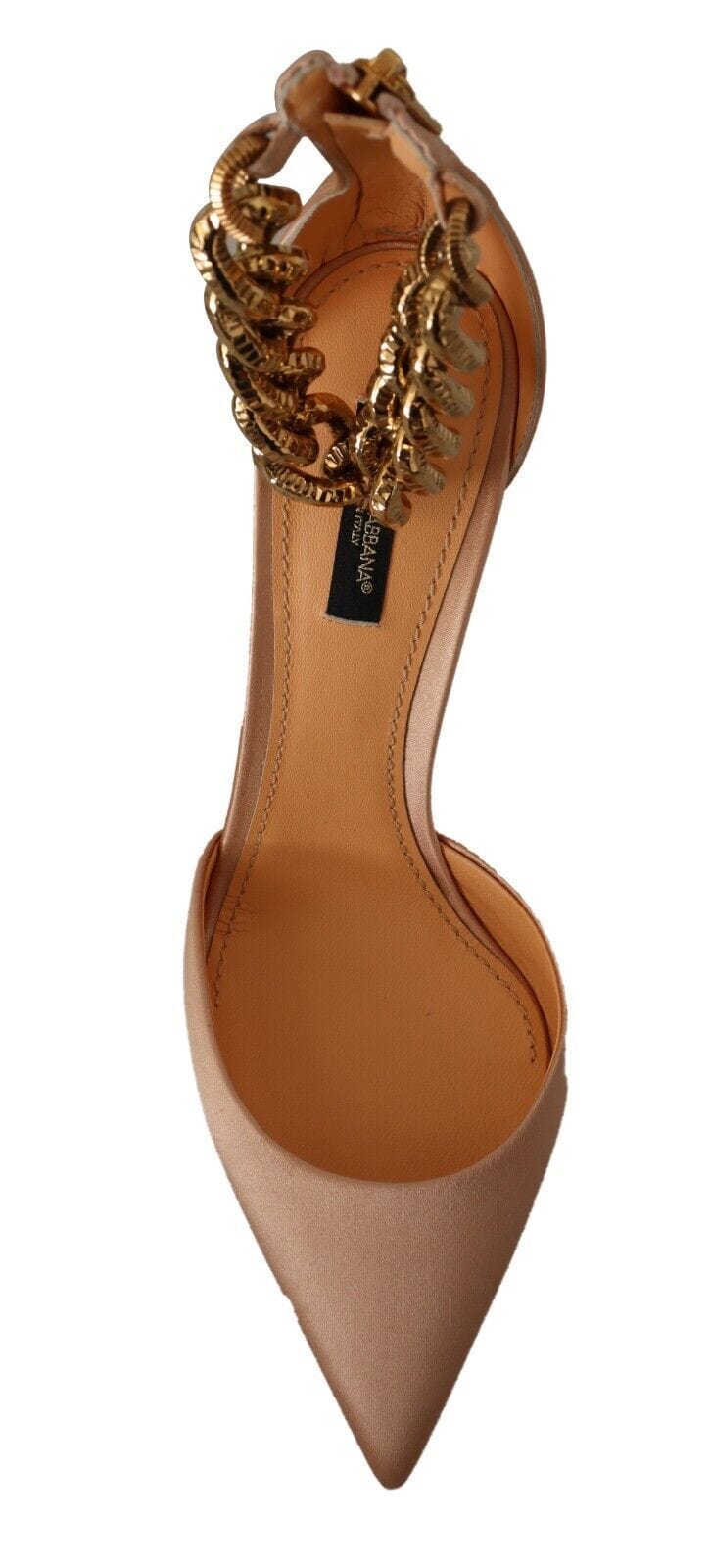 Dolce & Gabbana EU39/US8.5 Dolce & Gabbana Elegant Beige Silk Ankle Strap Pumps