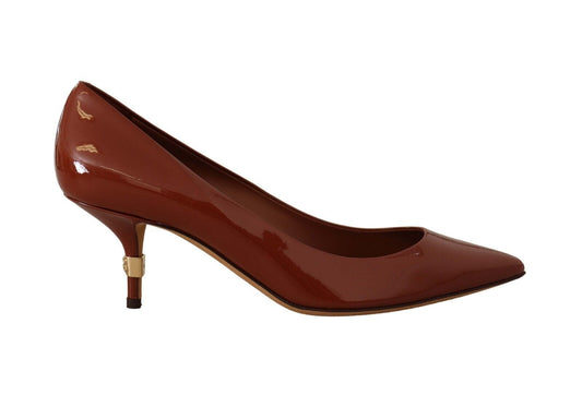 Dolce & Gabbana EU39/US8.5 Dolce & Gabbana Elegant Patent Leather Heels Pumps
