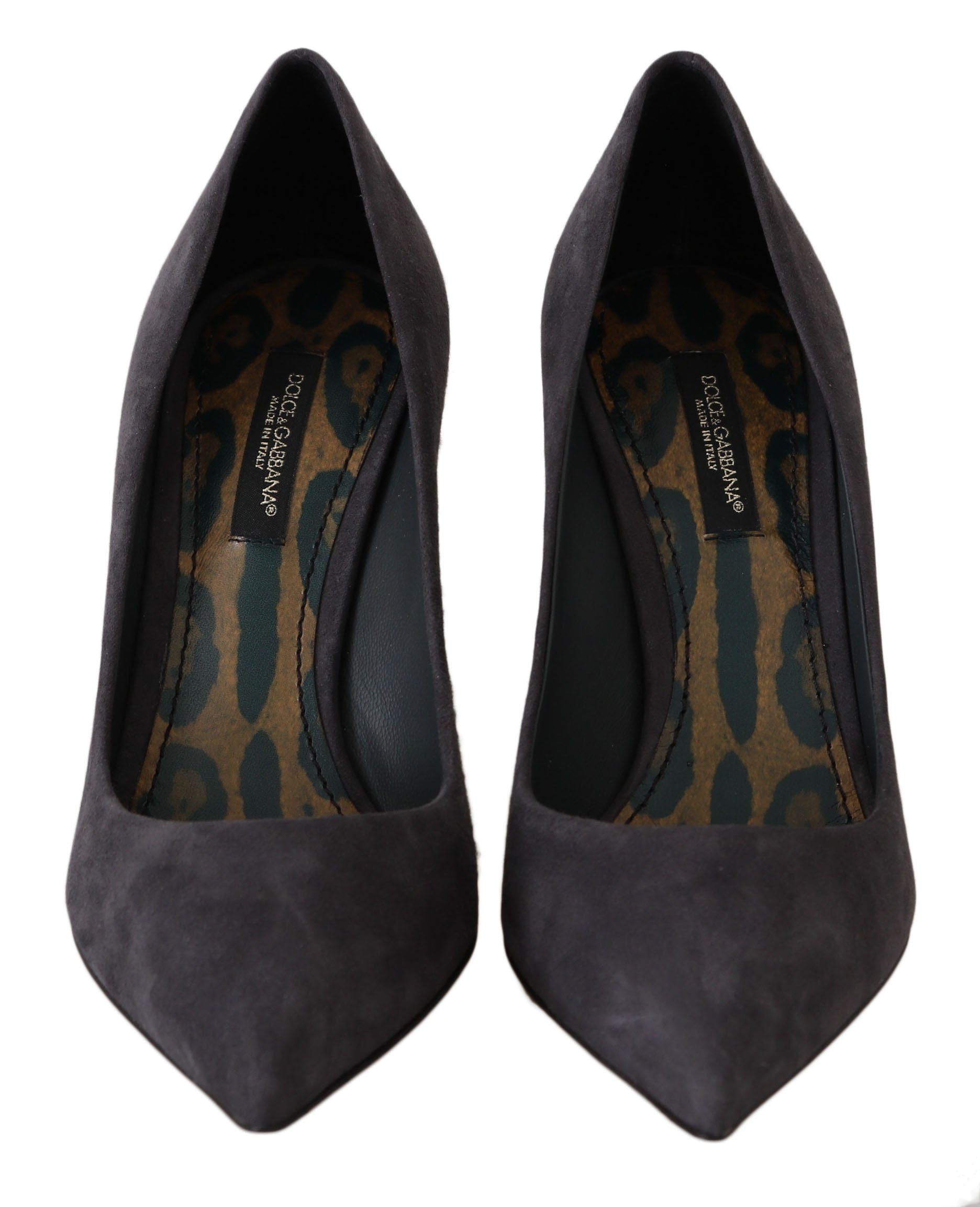 Dolce & Gabbana EU40.5/US10 Dolce & Gabbana Elegant Gray Suede Stiletto Pumps