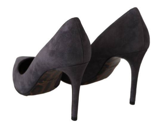 Dolce & Gabbana EU40.5/US10 Dolce & Gabbana Elegant Gray Suede Stiletto Pumps