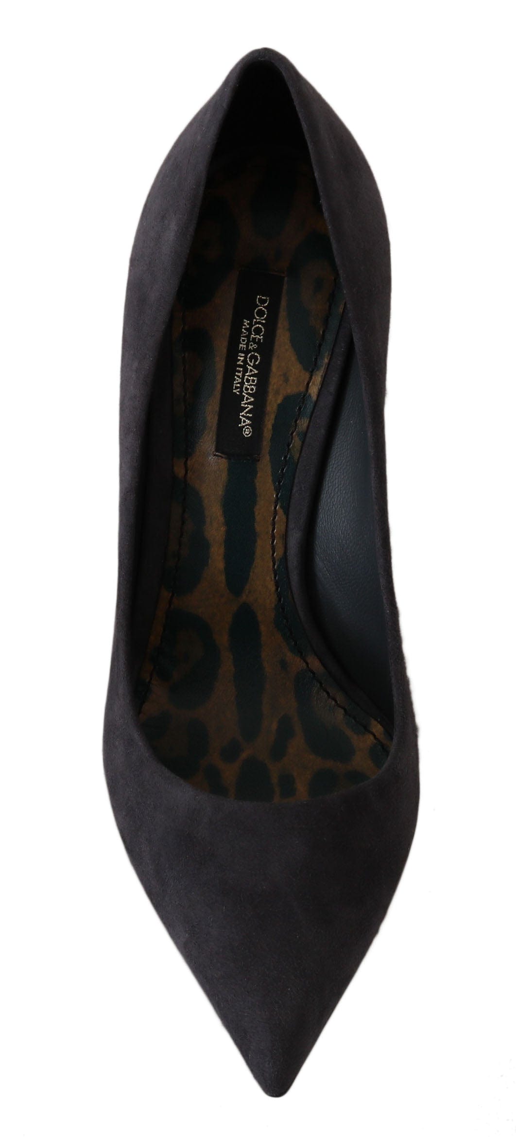 Dolce & Gabbana EU40.5/US10 Dolce & Gabbana Elegant Gray Suede Stiletto Pumps