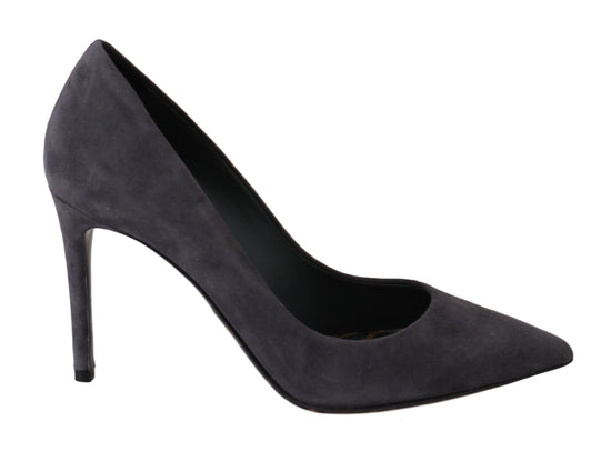 Dolce & Gabbana EU40.5/US10 Dolce & Gabbana Elegant Gray Suede Stiletto Pumps