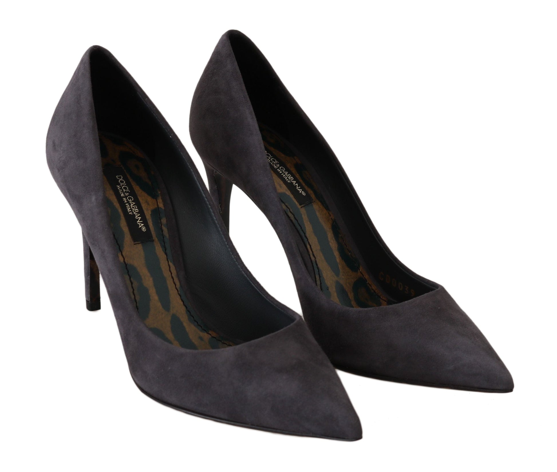 Dolce & Gabbana EU40.5/US10 Dolce & Gabbana Elegant Gray Suede Stiletto Pumps