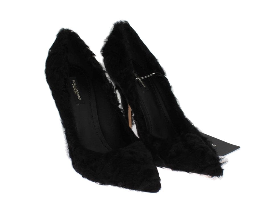 Dolce & Gabbana EU40/US9.5 Dolce & Gabbana Elegant Pumps in Luxe Xiangao Fur Leather