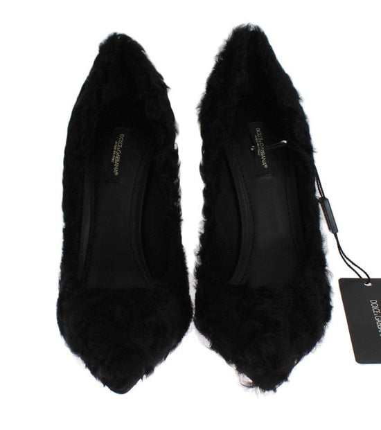 Dolce & Gabbana EU40/US9.5 Dolce & Gabbana Elegant Pumps in Luxe Xiangao Fur Leather