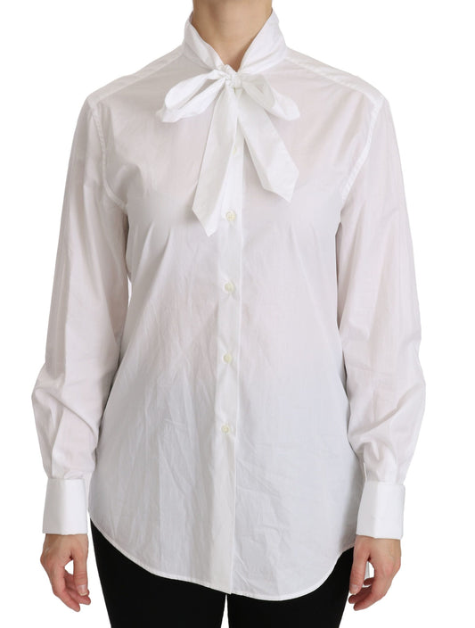 Dolce & Gabbana IT38 | S Dolce & Gabbana Elegant White Turtle Neck Polo Top