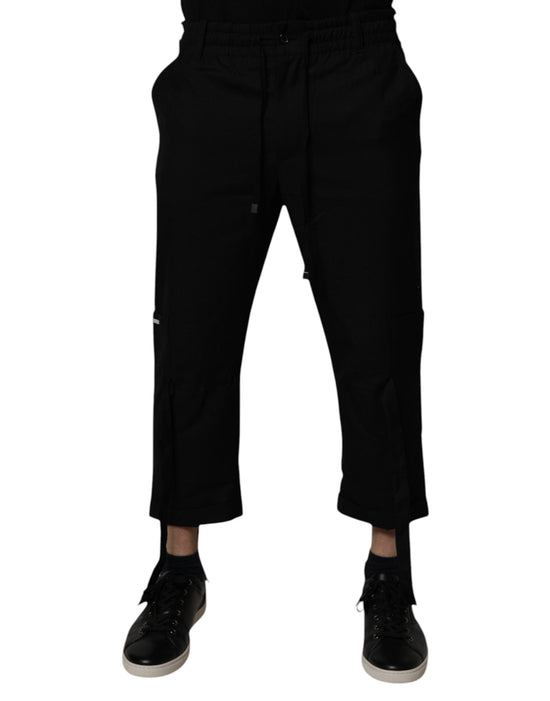 Dolce & Gabbana IT44 | XS Dolce & Gabbana Black Polyester Men Cropped Pants